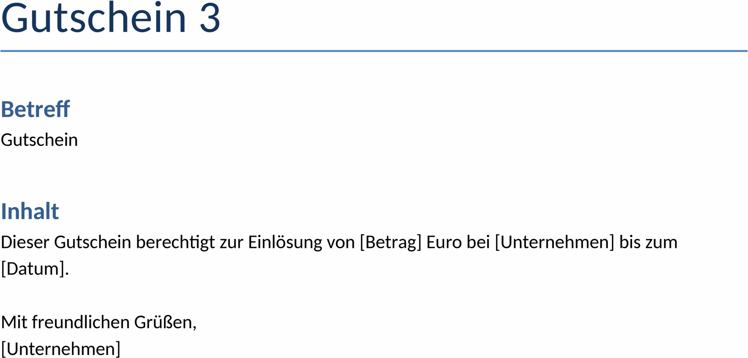 Word Gutschein Vorlage