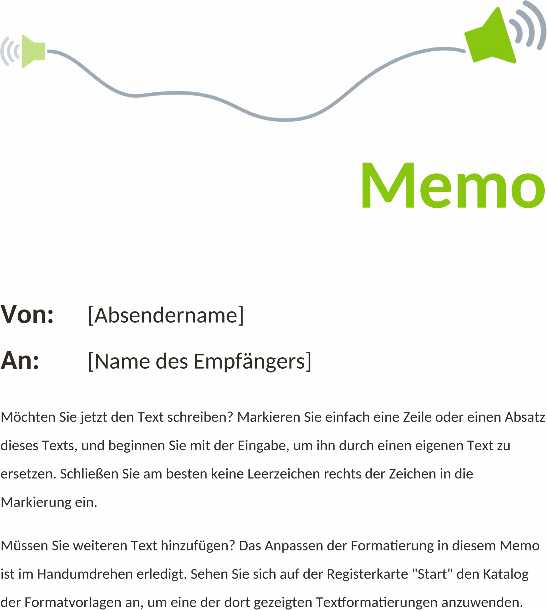 Word-Memo-Template zur effizienten Kommunikation