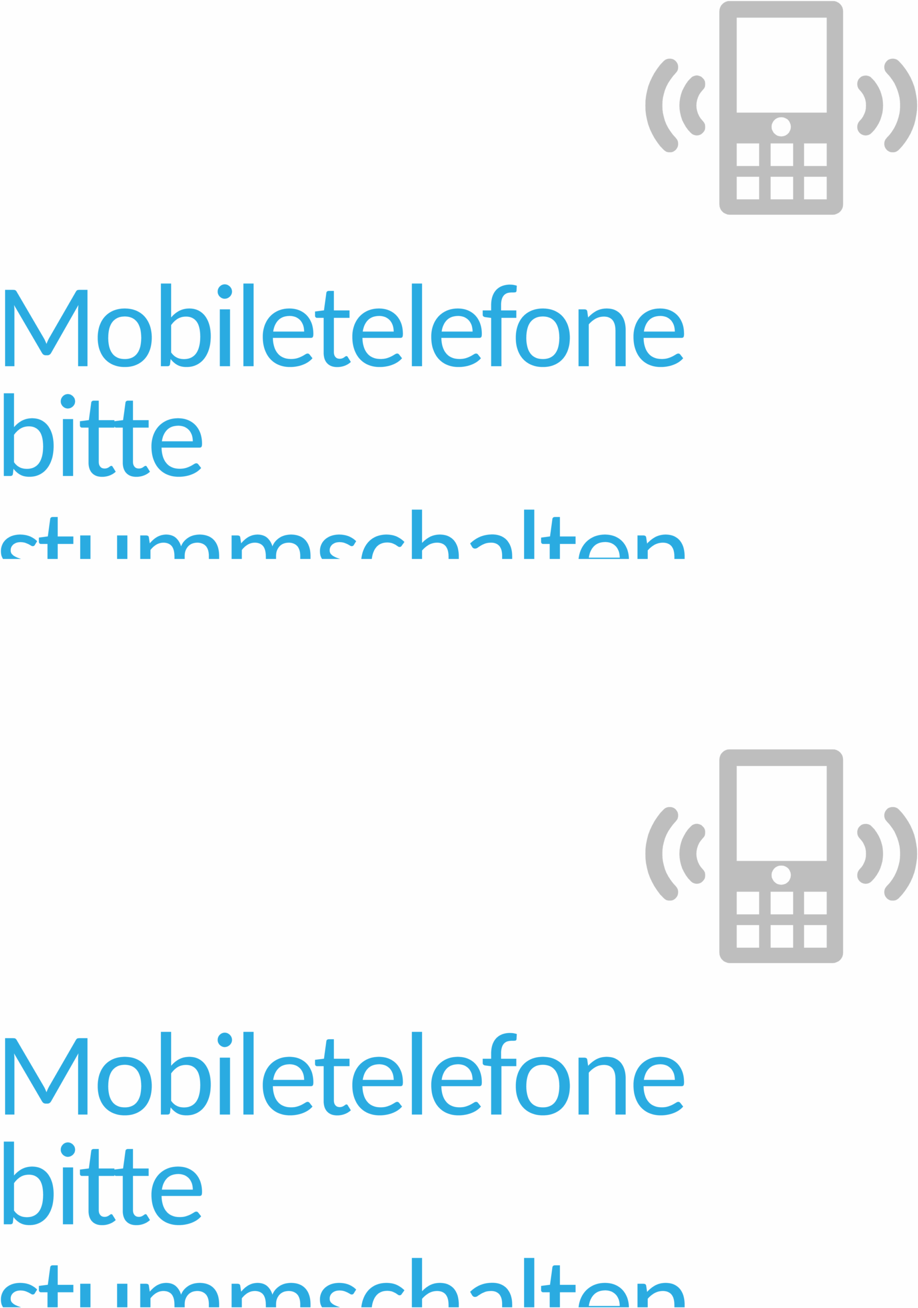 Word-Poster Handys ausschalten