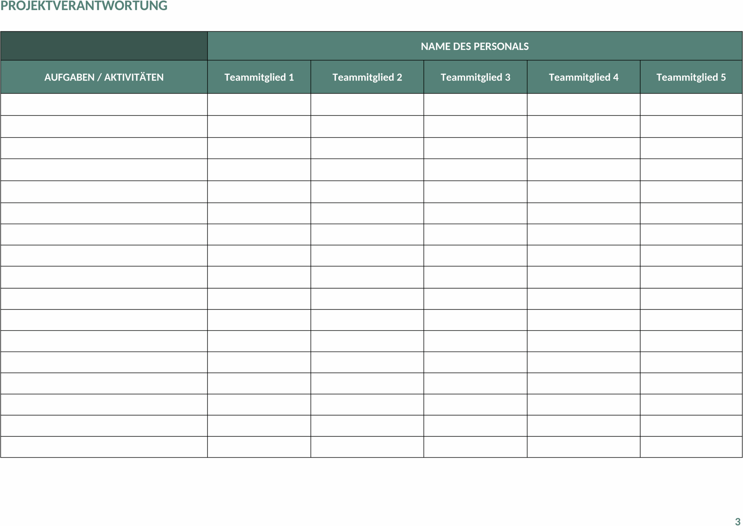Word Program Management Plan Vorlage
