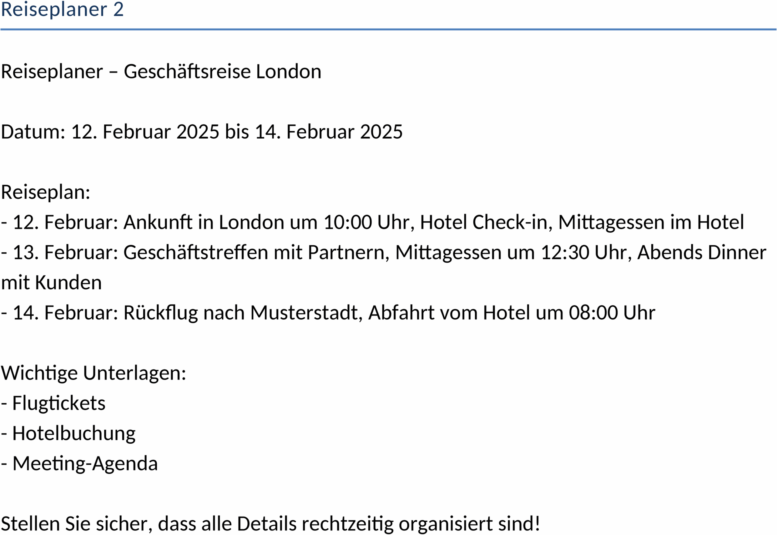 Word-Reiseplaner-Template
