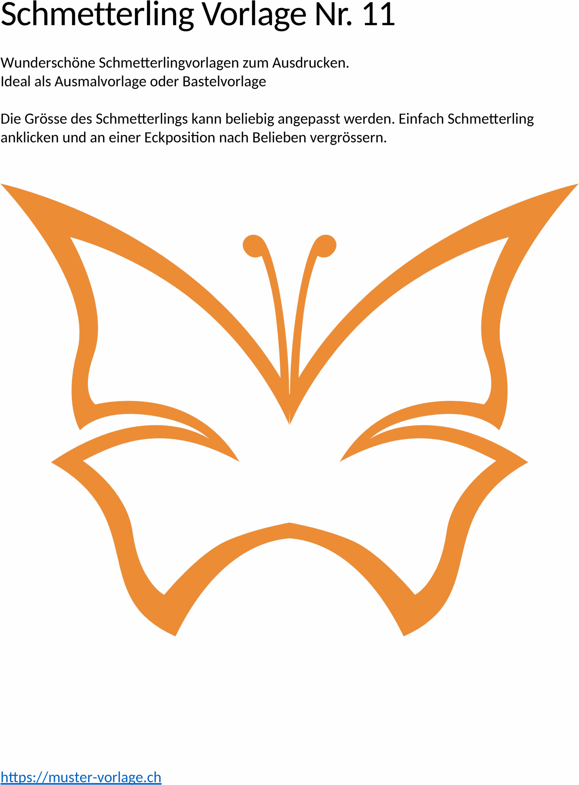 Word-Schmetterling-Vorlage