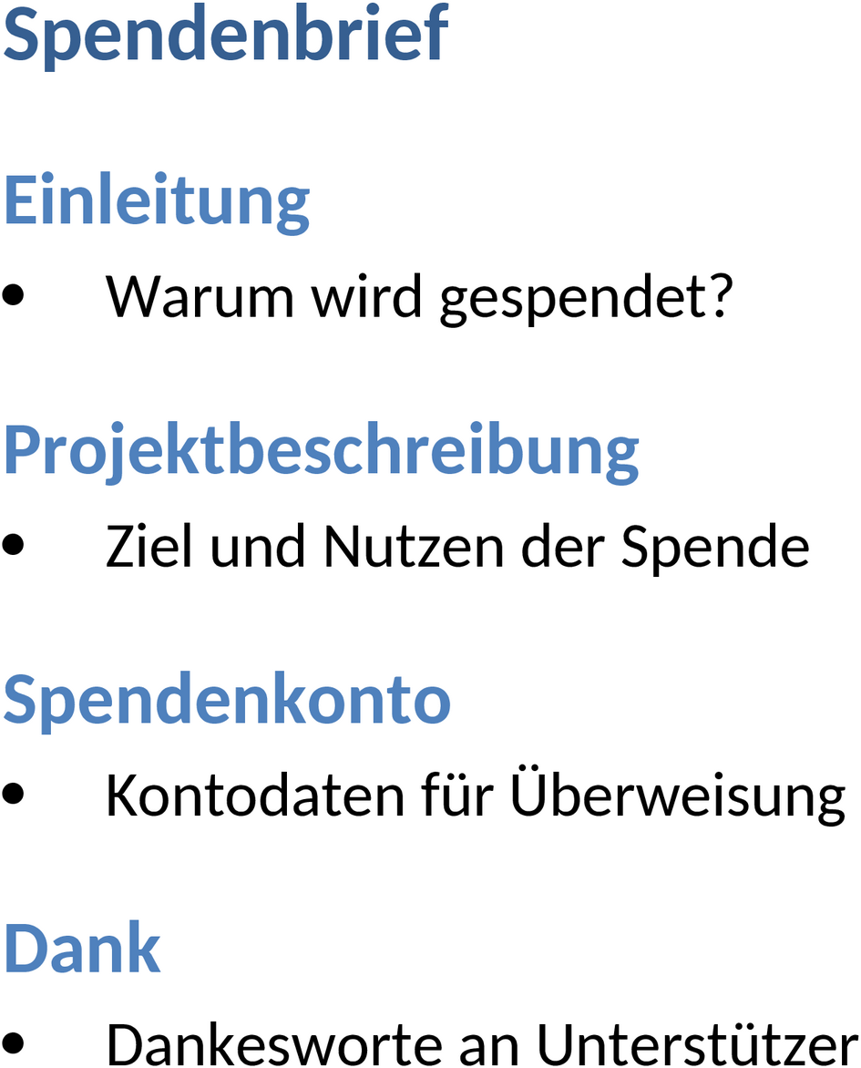 Word Spendenbrief Vorlage