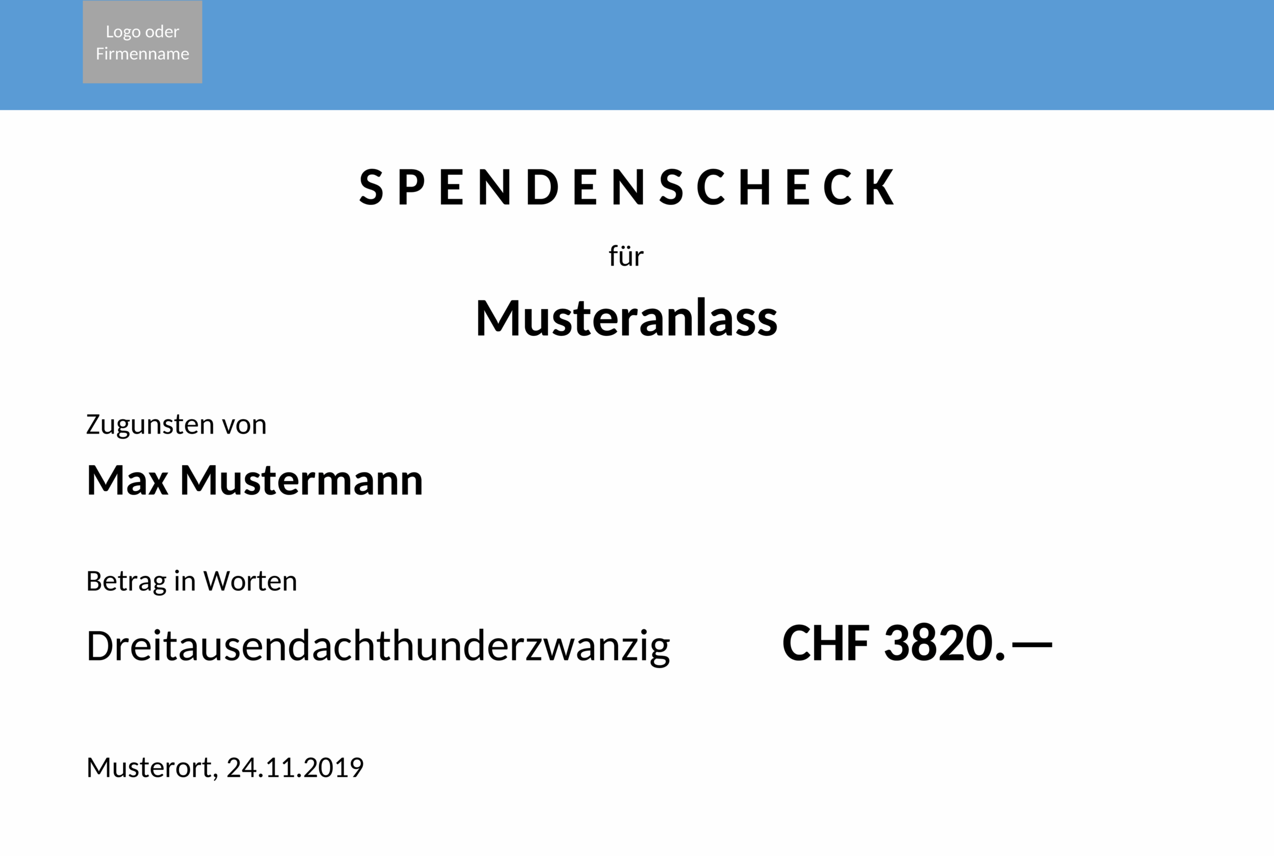 Word Spendencheck Vorlage