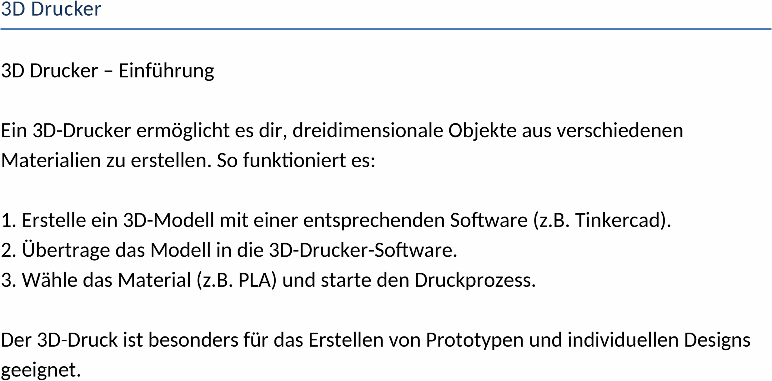 Word-Template für 3D-Drucker