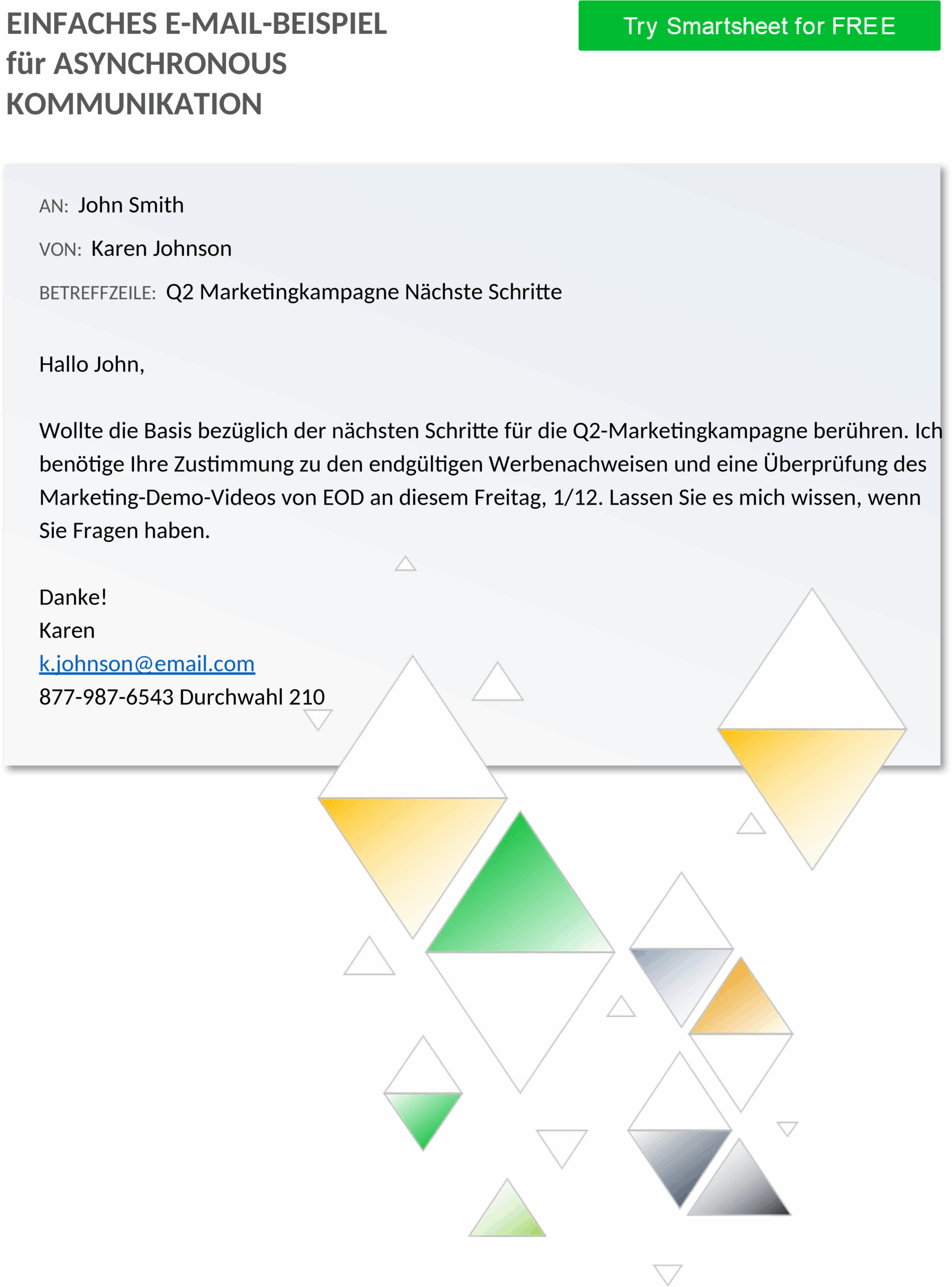 Word-Template für Asynchrone E-Mail-Kommunikation