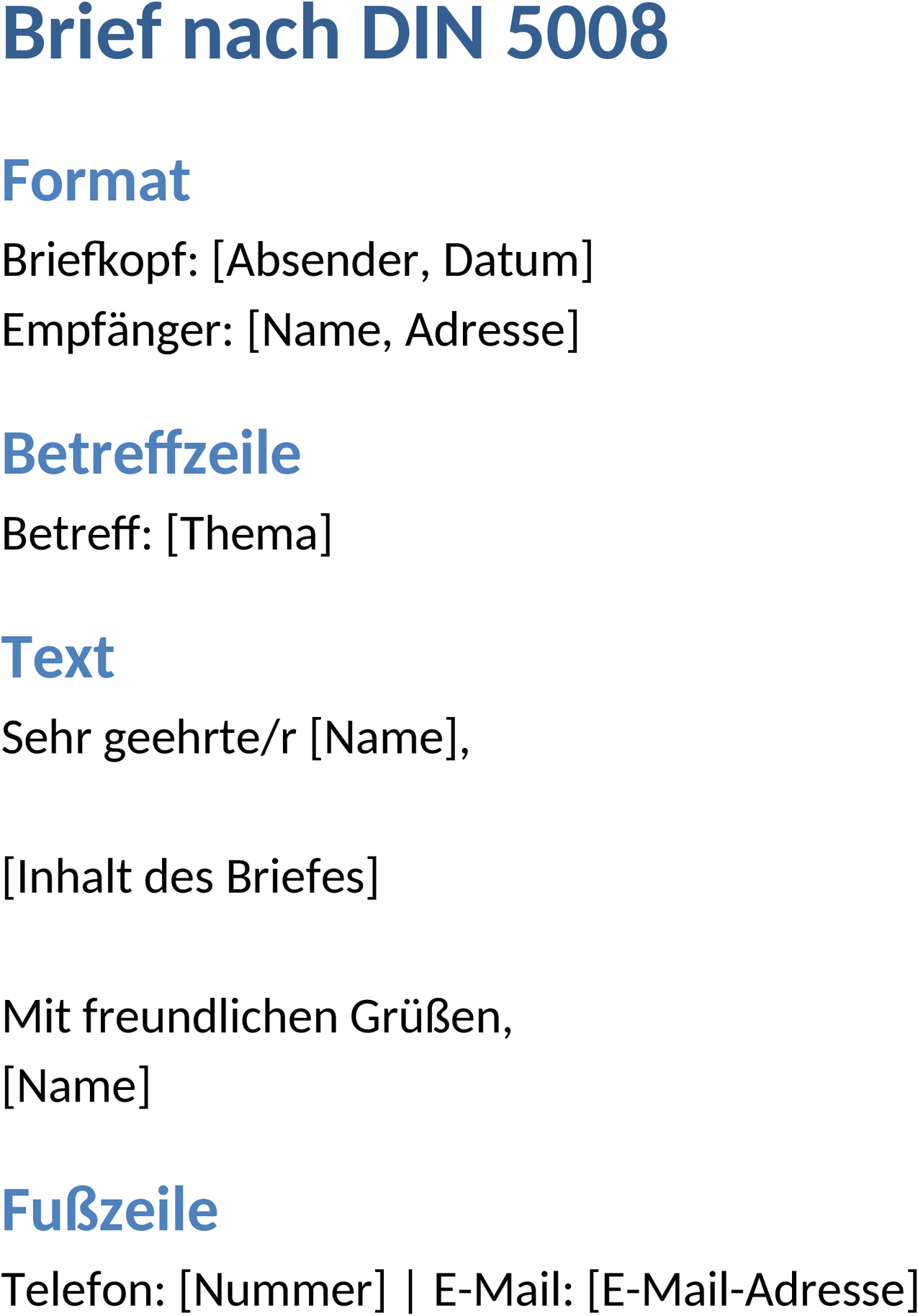 Word-Template DIN 5008 Brief