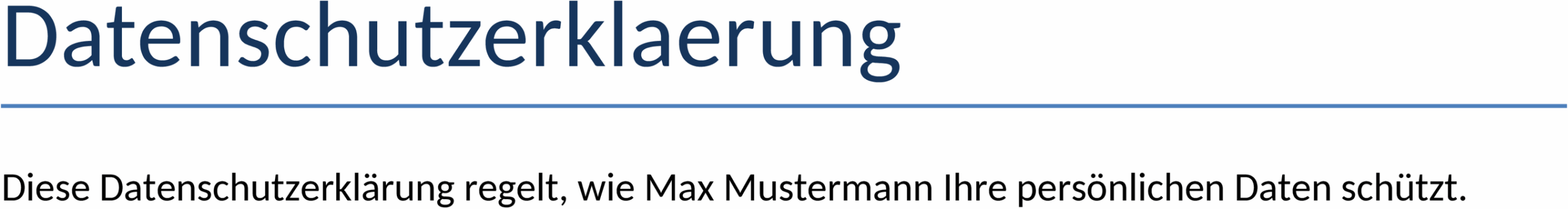 Word-Template für Datenschutzerklärung
