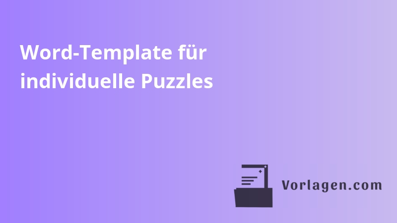 Word-Template für individuelle Puzzles