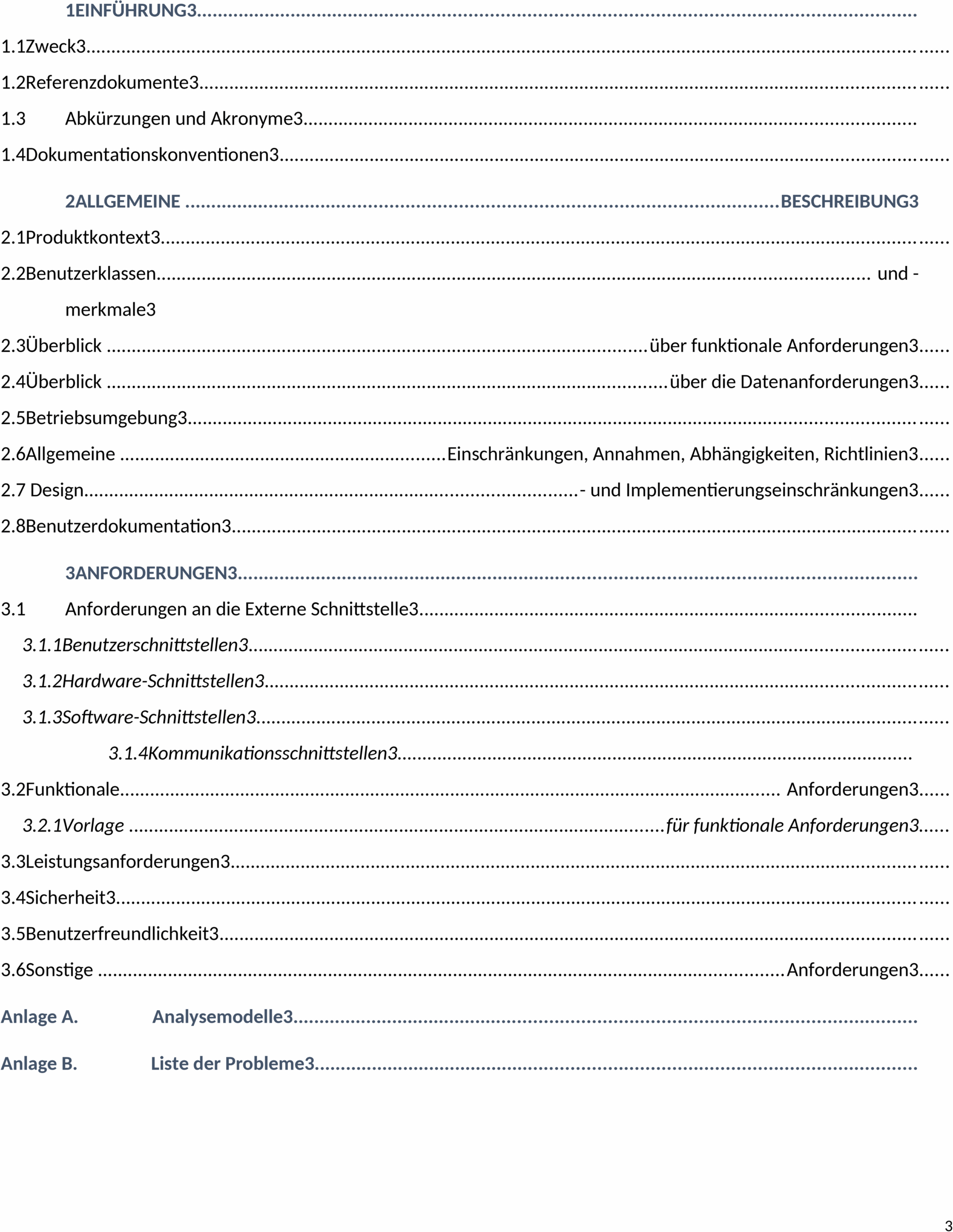 Word Template für Funktionale Spezifikationen