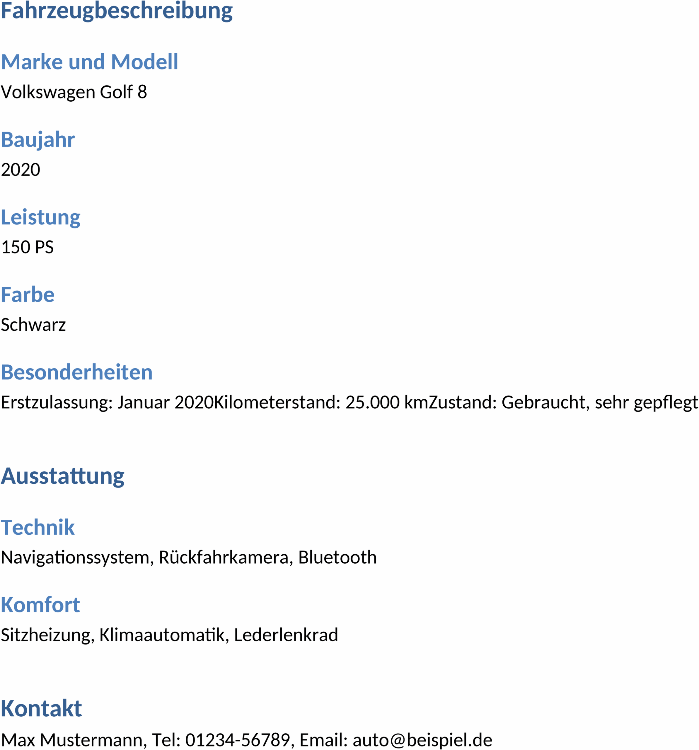 Word-Template für Kalender