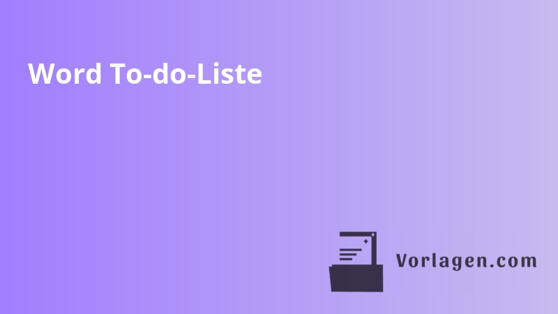 Word To-do-Liste