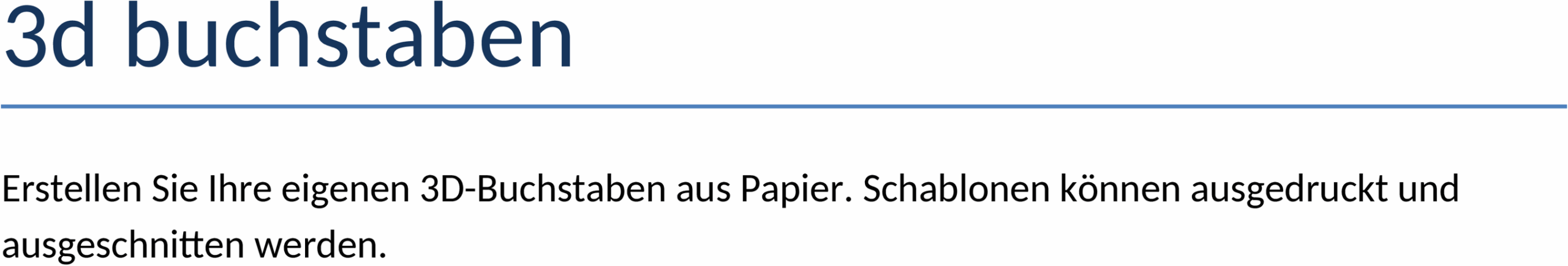 Word Vorlage 3D Buchstaben