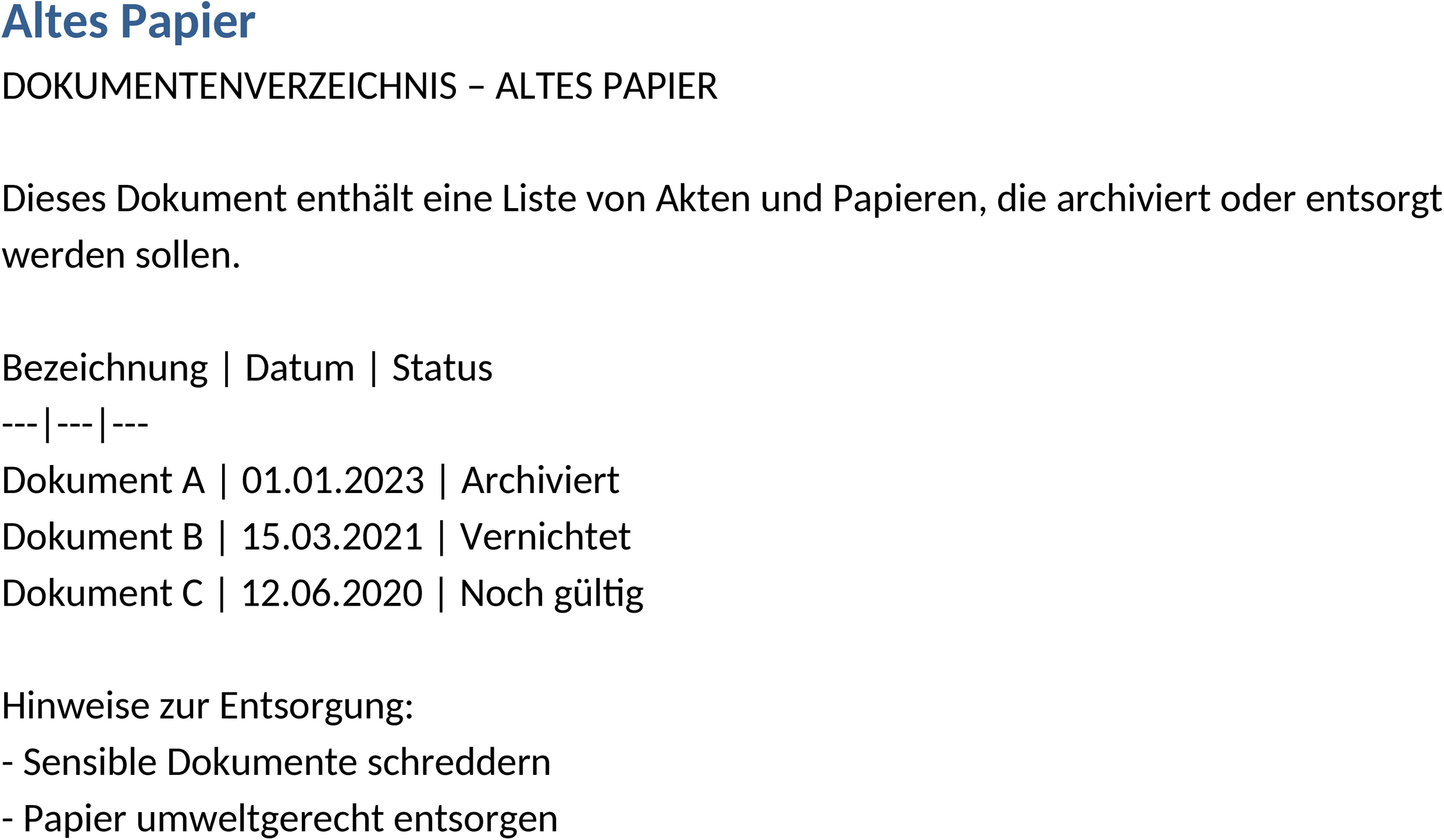 Word-Vorlage Altes Papier