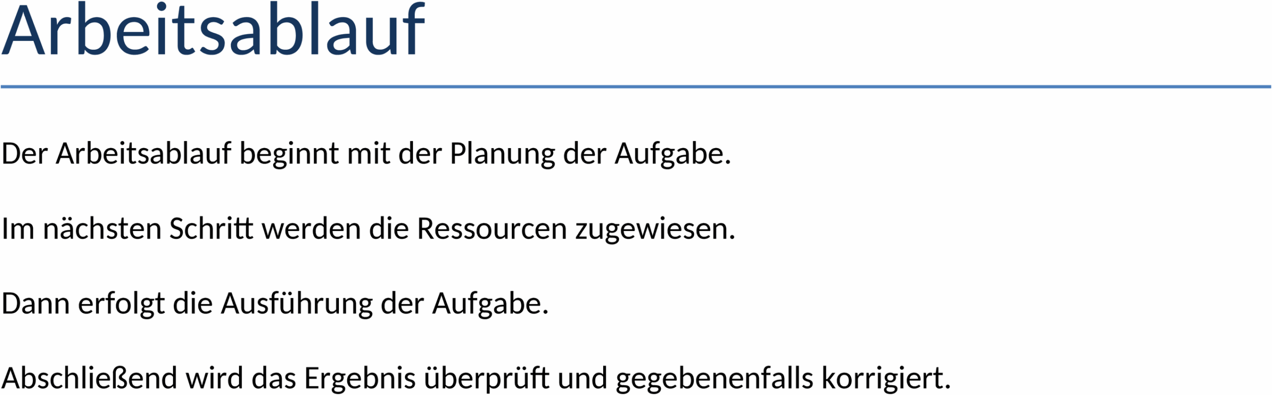 Word-Vorlage für Arbeitsablauf