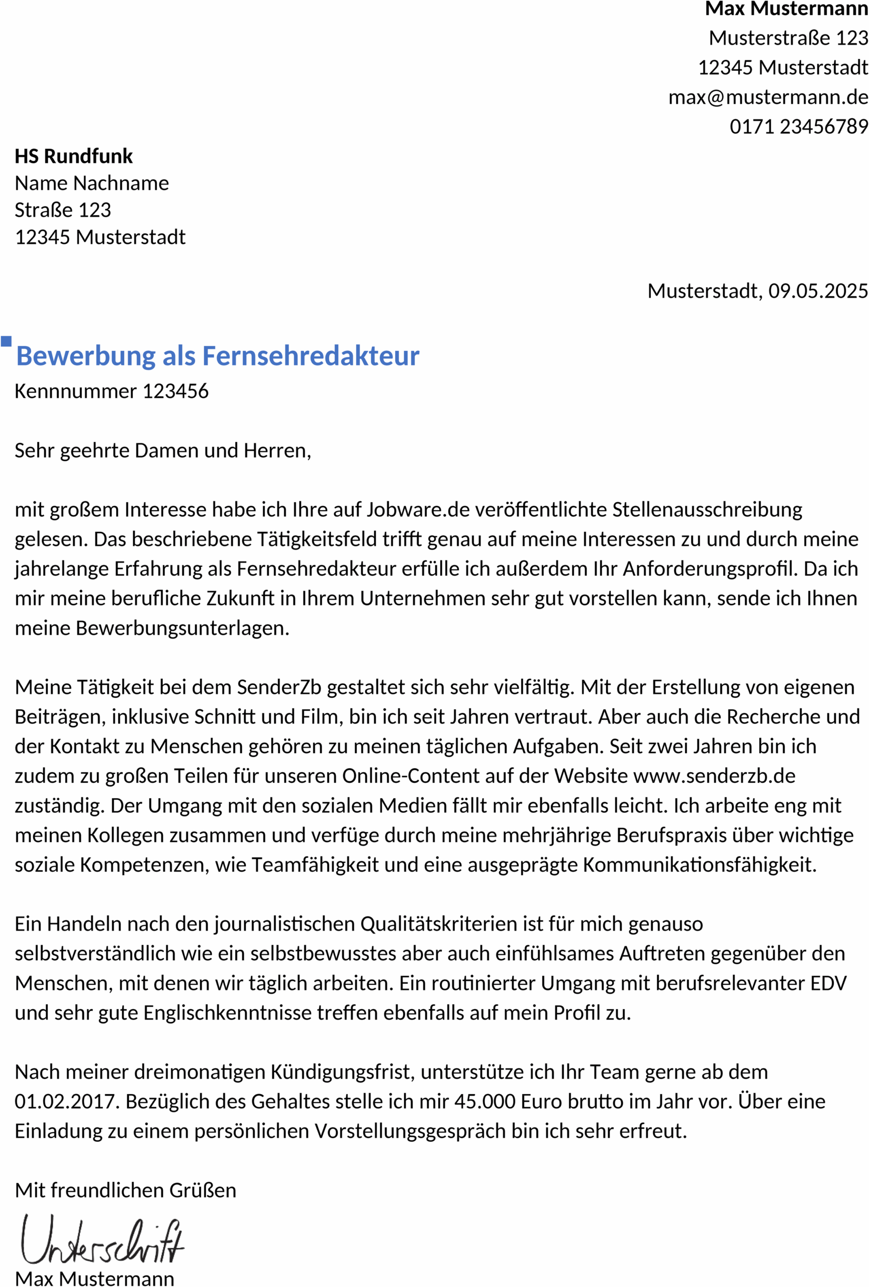 Word-Vorlage für erfahrene Redakteure