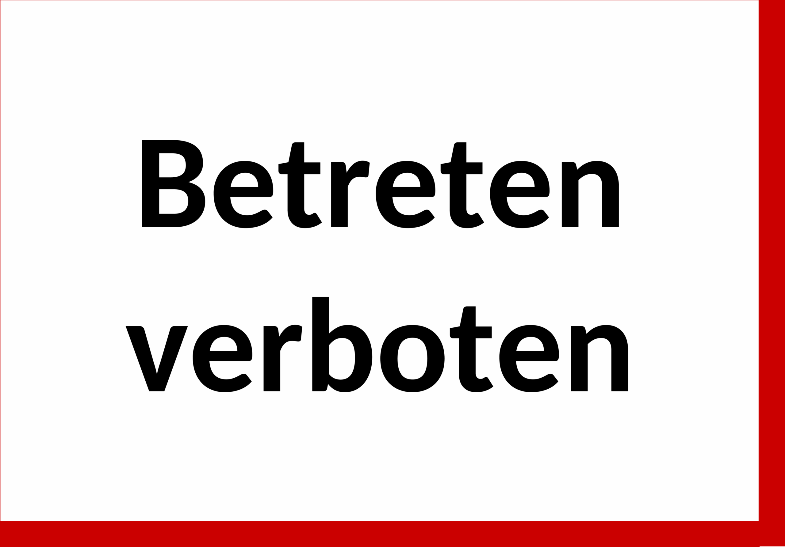 Word-Vorlage Betreten Verboten Schild