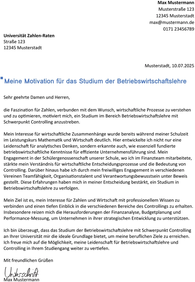 word-vorlage-bewerbung-betriebswirtschaftslehre-studium