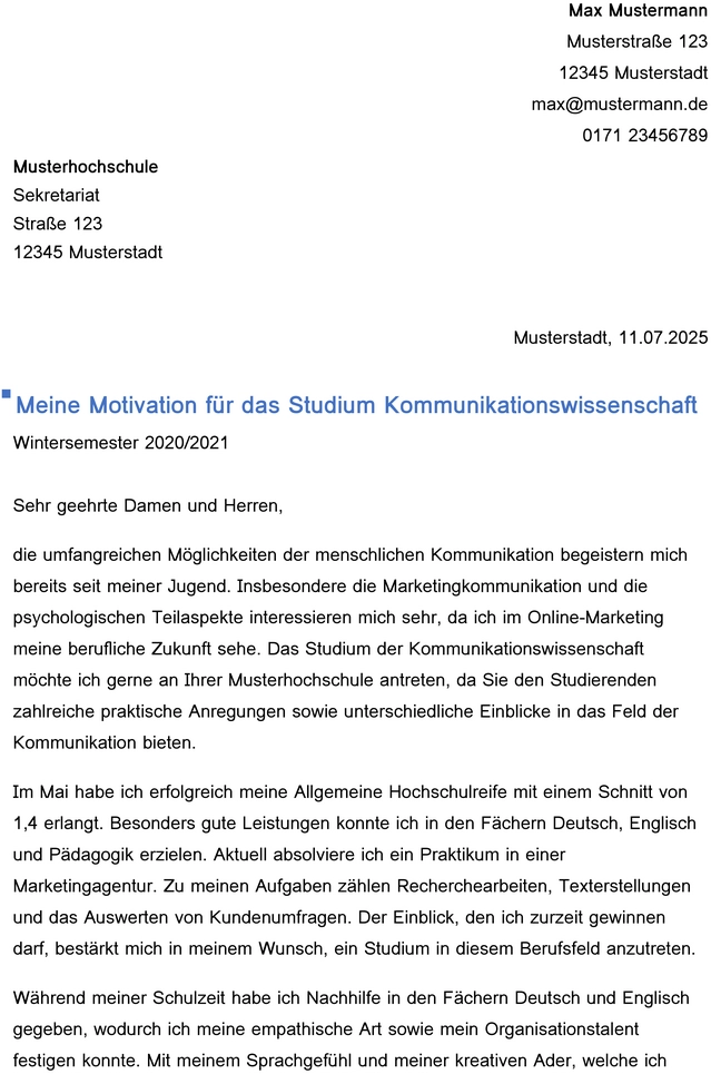 word-vorlage-bewerbung-kommunikationswissenschaften