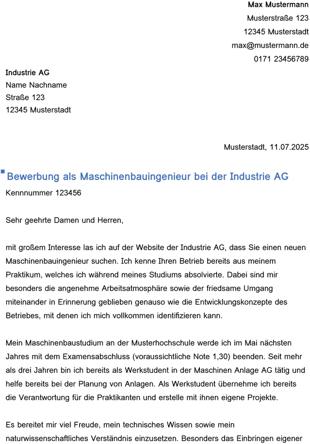 word-vorlage-bewerbung-maschinenbauingenieur