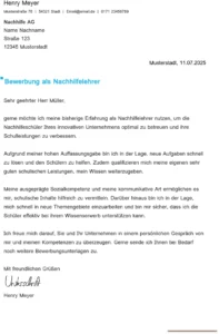 word-vorlage-bewerbung-nachhilfelehrer