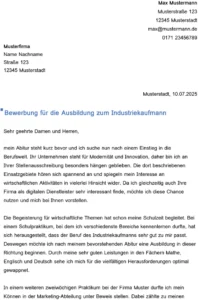 word-vorlage-bewerbungsschreiben-ausbildung