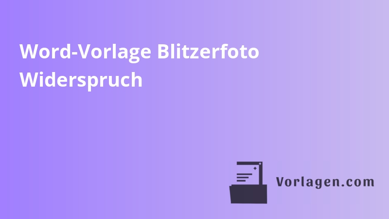 Word-Vorlage Blitzerfoto Widerspruch