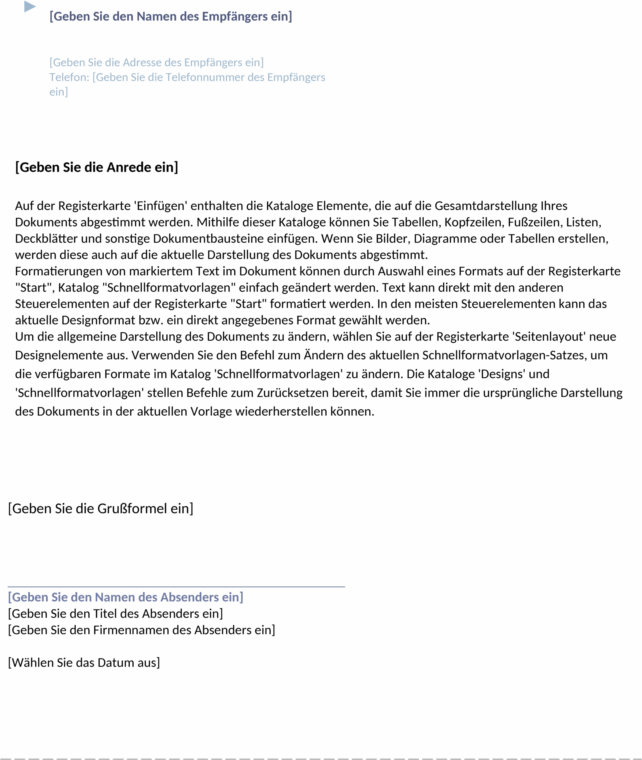 Word-Vorlage Brief-Design Okeanos