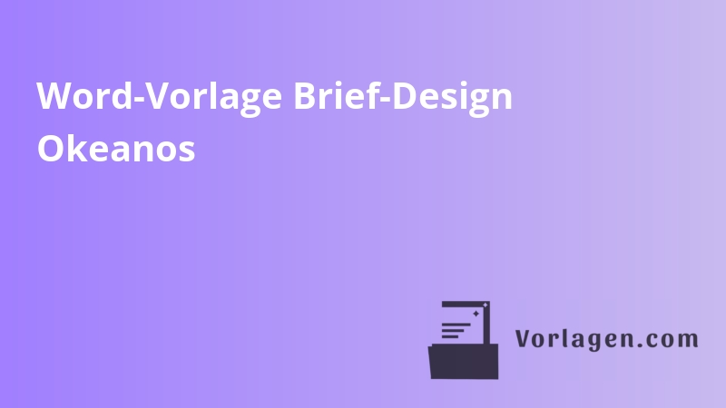 Word-Vorlage Brief-Design Okeanos