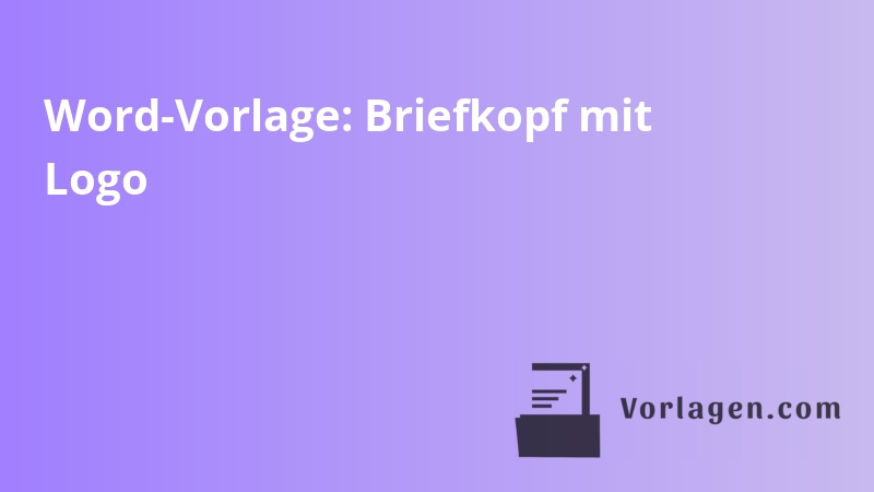 Word-Vorlage: Briefkopf mit Logo