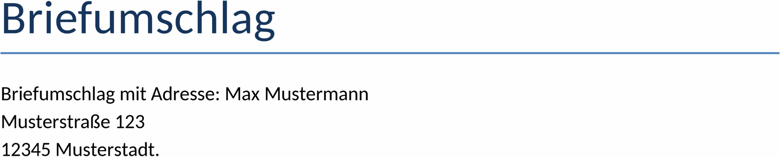 Word-Vorlage Briefumschlag
