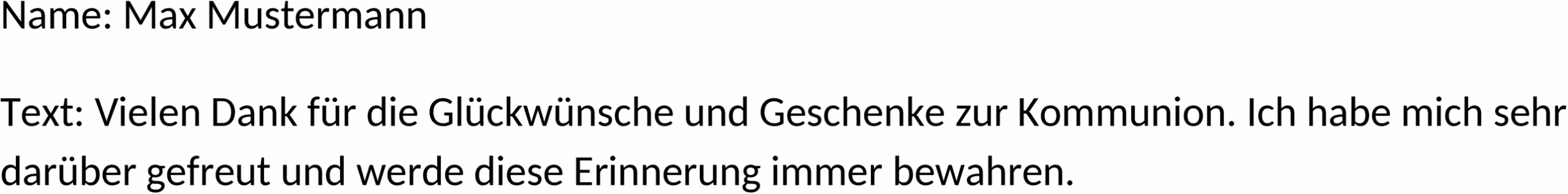 Word-Vorlage Danksagung Kommunion