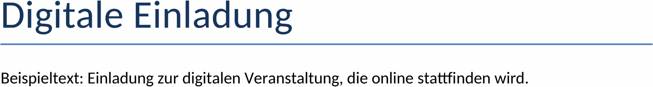 Word-Vorlage für Digitale Einladungen