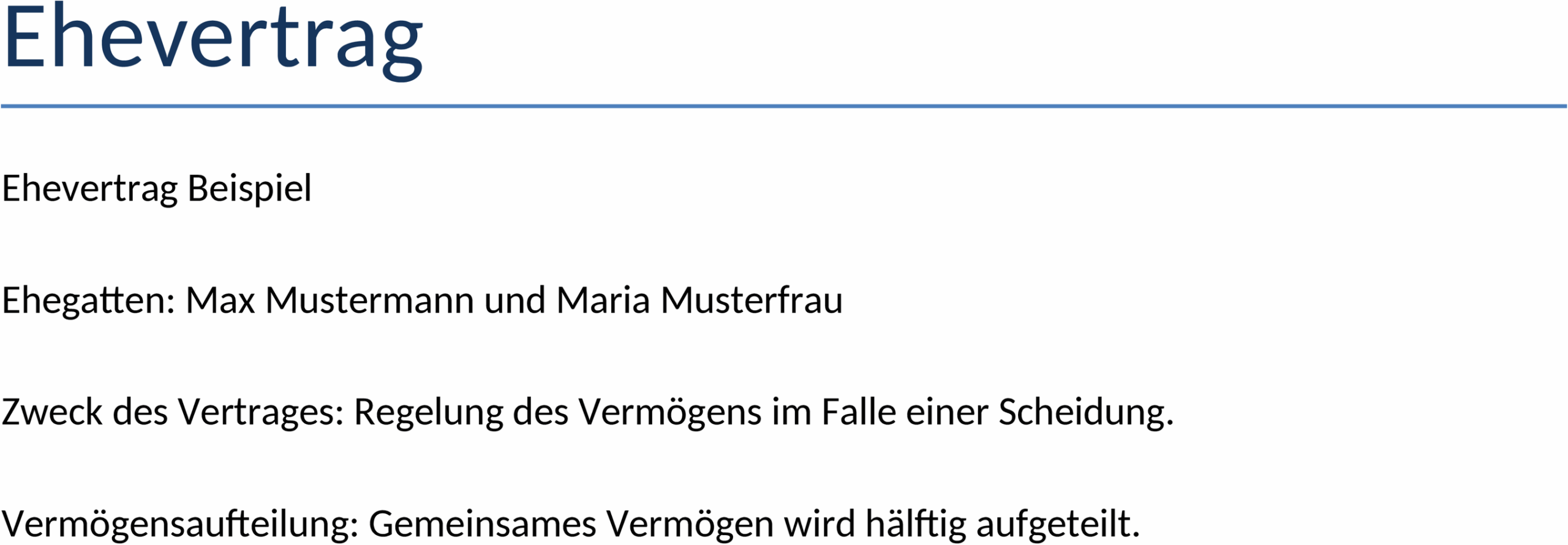 Word Vorlage Ehevertrag