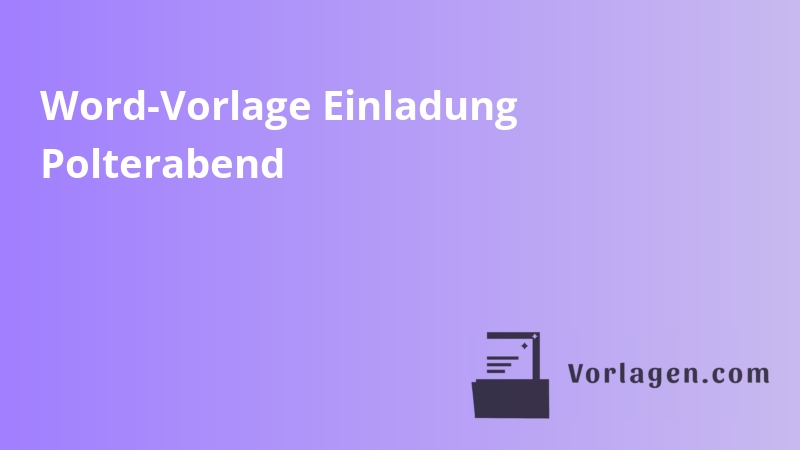Word-Vorlage Einladung Polterabend