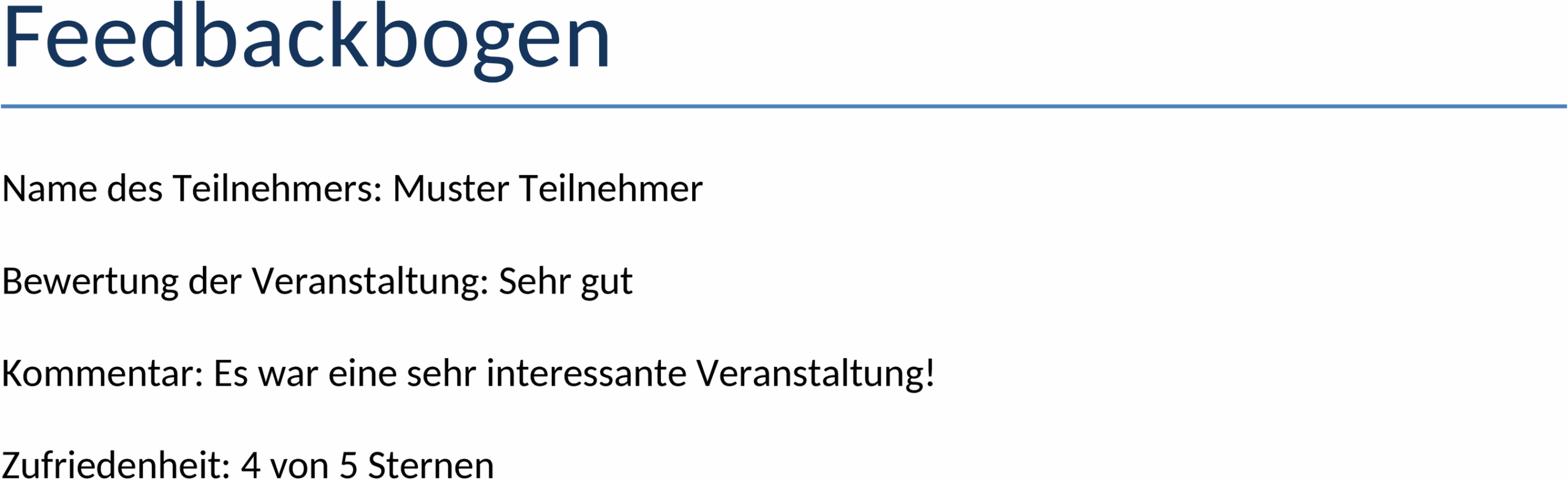 Word-Vorlage Feedbackbogen