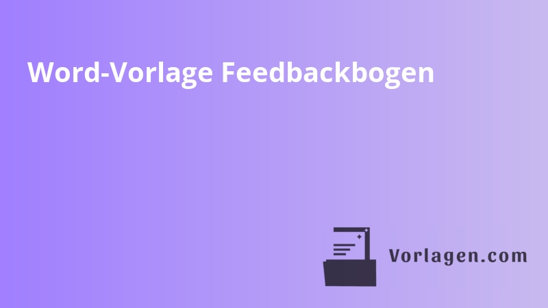Word-Vorlage Feedbackbogen