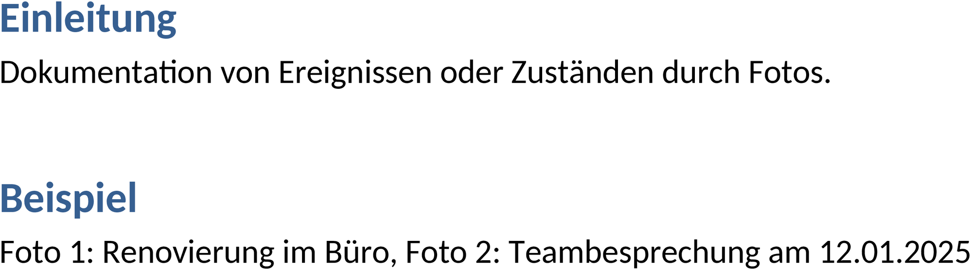 Word-Vorlage für Fotodokumentation