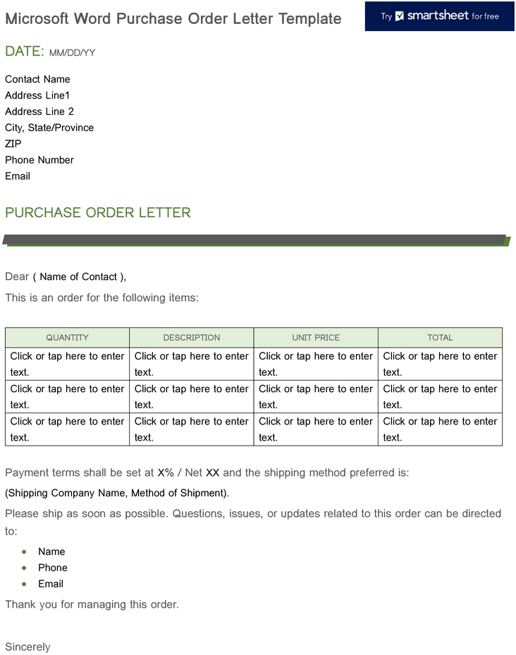 word-vorlage-fuer-bestellauftraege-mit-klaren-informationen