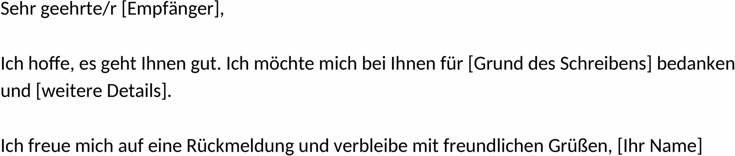 Word-Vorlage für Briefgestaltung