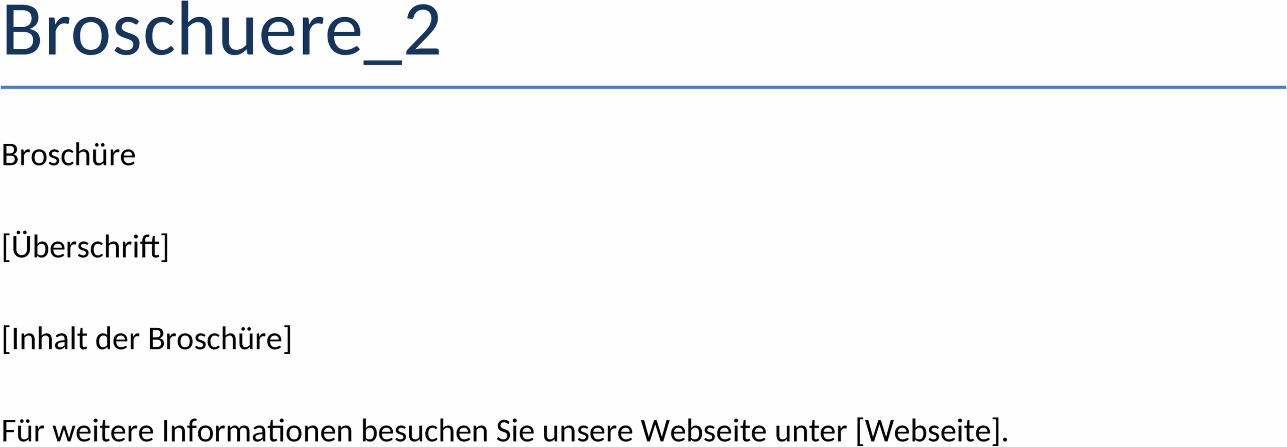 Word-Vorlage für Broschüren
