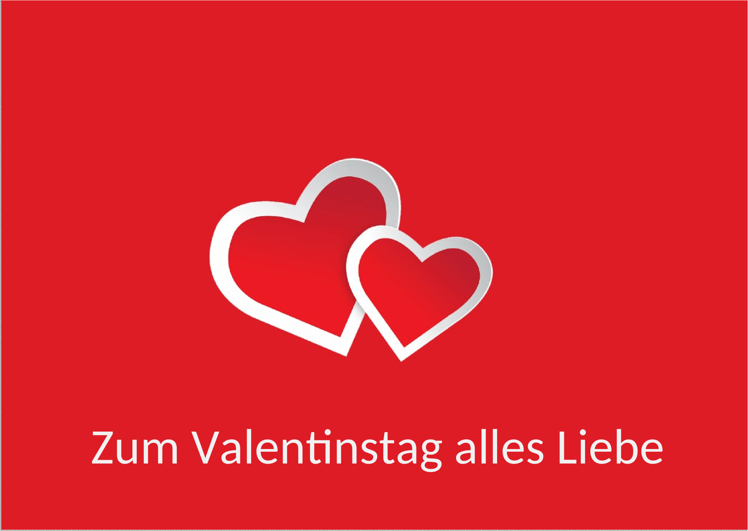 Word-Vorlage für eine Valentinstagskarte