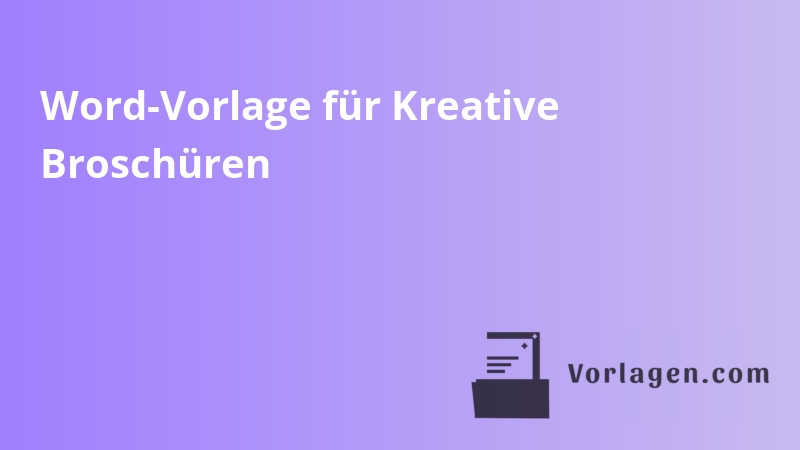 Word-Vorlage für Kreative Broschüren