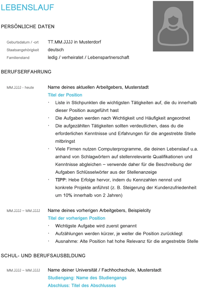 word-vorlage-fuer-lebenslauf-strukturierte-anpassbare-muster