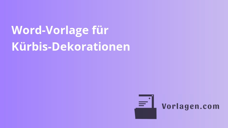 Word-Vorlage für Kürbis-Dekorationen