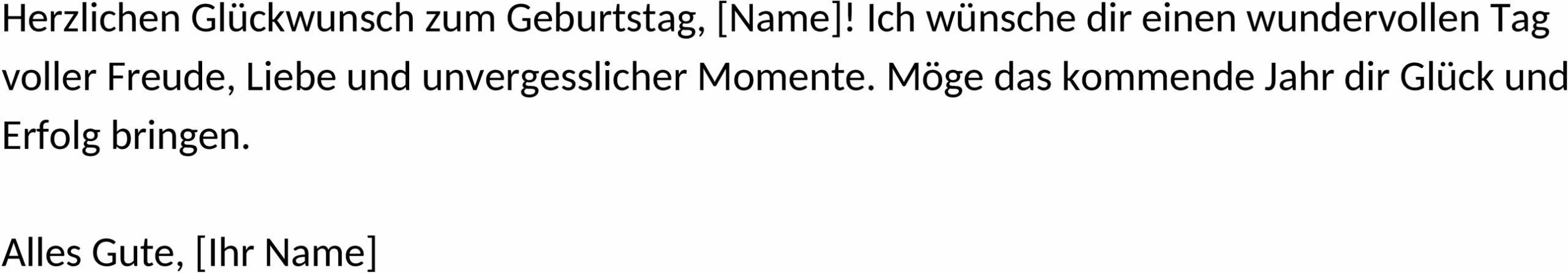 Word-Vorlage Geburtstagswünsche