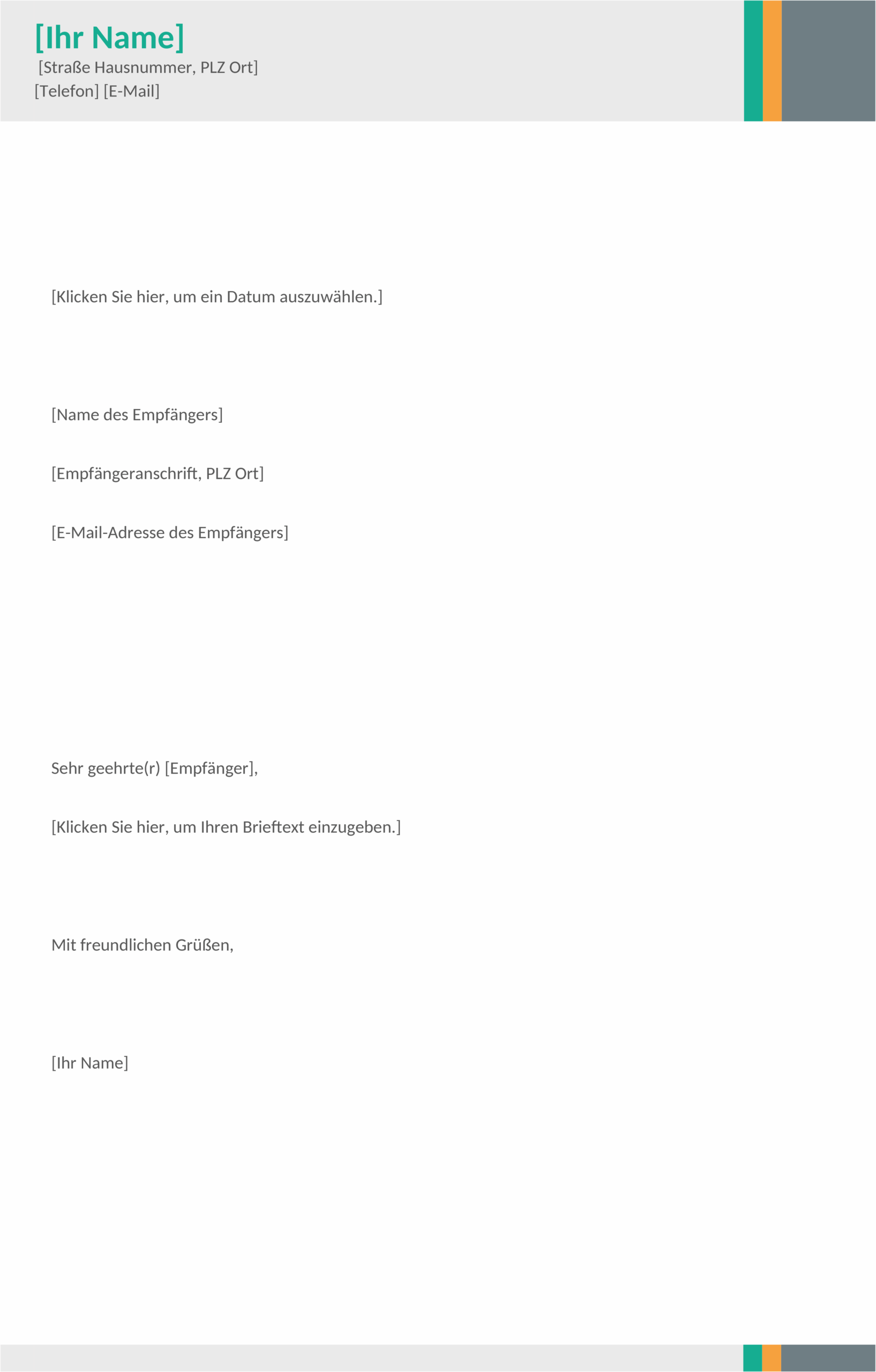 Word-Vorlage Geschäftsbrief