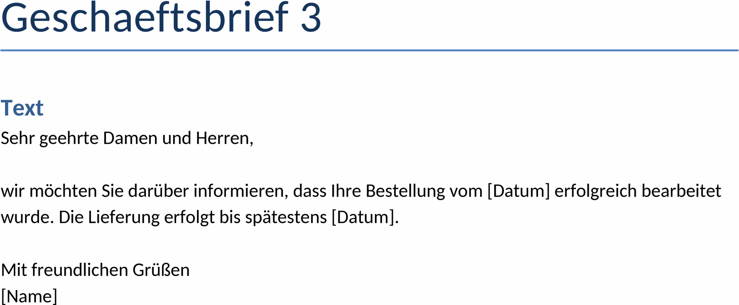 Word-Vorlage für Geschäftsbriefe