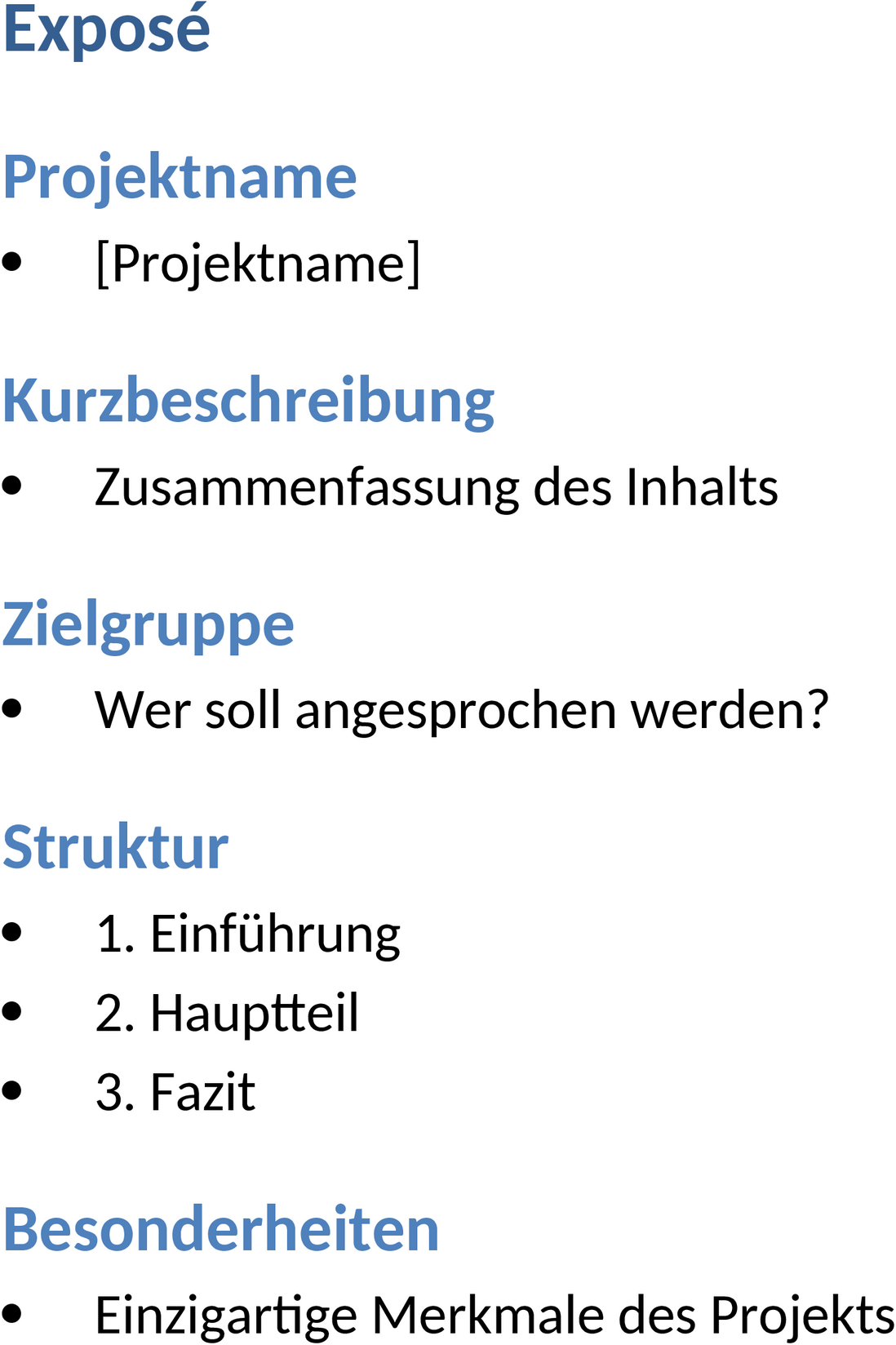 Word-Vorlage für Geschäftspräsentationen
