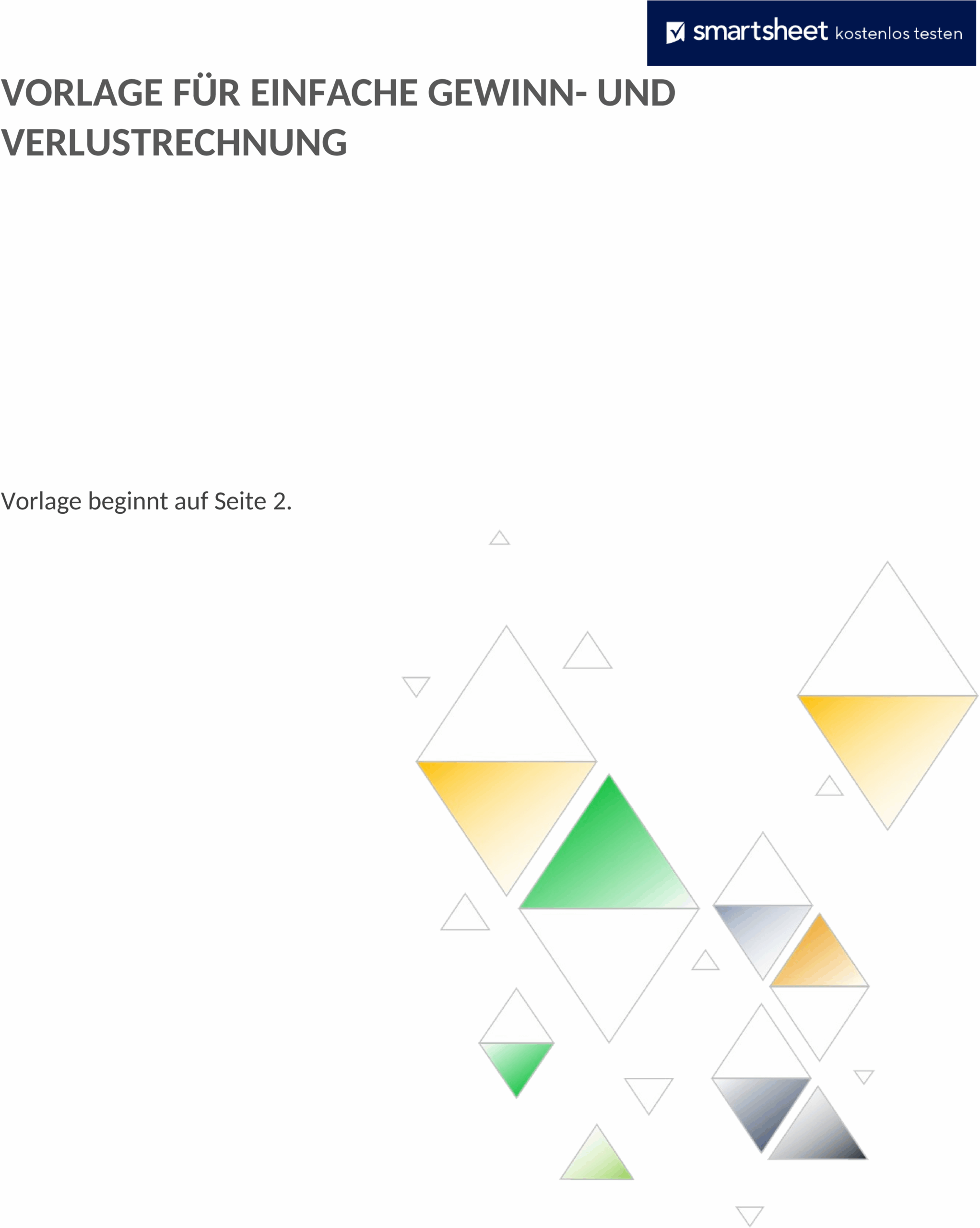 Word Vorlage Gewinn- und Verlustrechnung